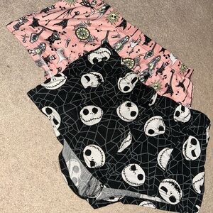 Pink and Black Nightmare Before Christmas Shorts Set